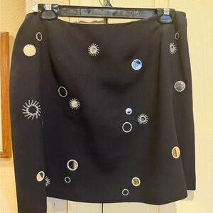Caché/Alberto Makali Black Skirt with Silver Embellishments, Opt. Blazer (12)